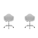 Ver imagem 4 de Kit 2 Cadeiras Escritório Arm Base Cromada DSW-M Office