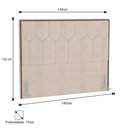 Ver imagem 4 de Cabeceira Casal 140cm Órion P02 Linho Bege Cru - Mpozenato