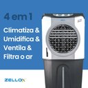 Ver imagem 2 de Climatizador Portátil de Ar Frio 4 em 1 Zellox Zlx-100 Master 110v
