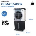 Ver imagem 3 de Climatizador Portátil de Ar Frio 4 em 1 Zellox Zlx-100 Master 110v