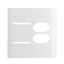 Ver imagem 1 de Placa 4x4 para 2 Interruptores e 2 Tomadas + Suporte Branco da Linha Novara - 1100/91 - Dicompel Ekr