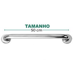 Barra Alça Apoio 50cm Aço Inox Kit 13 Uni Acesisbilidade Segurança Gestante Cadeirante Pcd Idoso Esc - 4