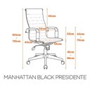 Ver imagem 3 de Cadeira de Escritório Diretor Relax Courino Base Preta Cor:caramelo