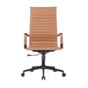 Ver imagem 2 de Cadeira de Escritório Diretor Relax Courino Base Preta Cor:caramelo