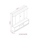 Ver imagem 7 de Rack Home Theater Siena 2 Portas com Kit Pés - Cumaru/opala Madetec