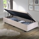 Ver imagem 1 de Cama Box Baú Solteirinho 78x188x42cm Suede com Pistão a Gás