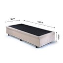 Ver imagem 2 de Cama Box Baú Solteirinho 78x188x42cm Suede com Pistão a Gás