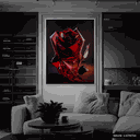 Ver imagem 2 de Quadro Decorativo Flower Red Rose Relevo