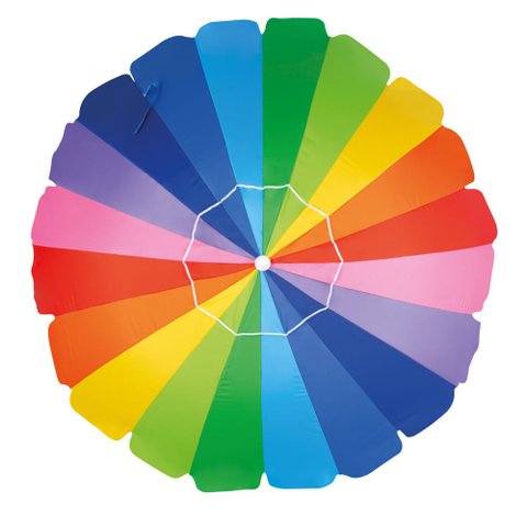 Guarda-Sol 2,20M de Poliéster Rainbow Alumínio