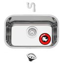 Ver imagem 1 de Cuba Pia Numero 1 Cozinha Inox Robust As Pesada 0,6 47x30x17