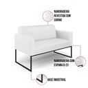 Ver imagem 6 de Sofá Namoradeira com 2 Poltronas Base Industrial Preto Marisa Corino Branco D03 - D'Rossi
