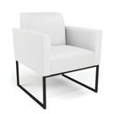 Ver imagem 2 de Sofá Namoradeira com 2 Poltronas Base Industrial Preto Marisa Corino Branco D03 - D'Rossi