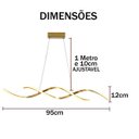 Ver imagem 5 de Lustre Pendente Luminaria Luxo DNA 36W Espiral Molecular Iluminaçao Sala Cozinha Quarto Mesa Jantar