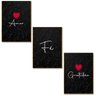 Kit 03 Placas Mdf Amor Fé Gratidão Decoração Tam 28,7x22 Ar5 - 1
