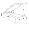 Base de Cama Box Solteiro Vision com Baú Turkey/rose - Vian - 2