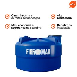 Tanque 5.000 Litros Azul Polietileno Fibromar - 4