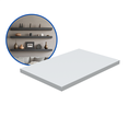 Ver imagem 2 de 1 Prateleira Branca 30X20 Com Suporte Flutuante Mdf Organizadora Decoração Cozinha Quarto Banheiro
