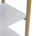 Ver imagem 5 de Sapateira de Chão Porta Industrial Cristal Branco Dourado