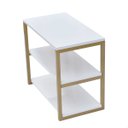 Ver imagem 4 de Sapateira de Chão Porta Industrial Cristal Branco Dourado