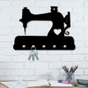 Ver imagem 1 de Porta Chaves de Parede 6mm Galo e Galinha Decorativo em MDF:PRETO