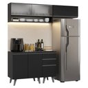 Ver imagem 2 de Armário de Cozinha Compacta 200 Cm Preto Nice Madesa 13 Xa