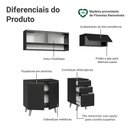 Ver imagem 4 de Armário de Cozinha Compacta 200 Cm Preto Nice Madesa 13 Xa