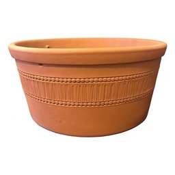 Vaso Cerâmica Artesanal Barro Grande Pendurar Planta 26x13cm Marrom-claro Cerâmico - 1