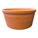 Ver imagem 1 de Vaso Cerâmica Artesanal Barro Grande Pendurar Planta 26x13cm Marrom-claro Cerâmico