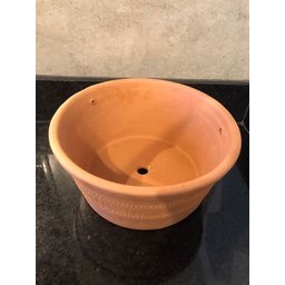 Vaso Cerâmica Artesanal Barro Grande Pendurar Planta 26x13cm Marrom-claro Cerâmico - 7