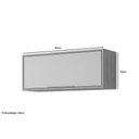 Ver imagem 2 de Armário de Geladeira P/ Cozinha Celeste C/ 1 Porta Basculante 80cm Cinamomo/platina - Mgm