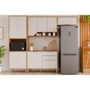 Ver imagem 7 de Armário de Geladeira P/ Cozinha Celeste C/ 1 Porta Basculante 80cm Cinamomo/platina - Mgm