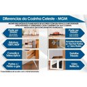 Ver imagem 4 de Armário de Geladeira P/ Cozinha Celeste C/ 1 Porta Basculante 80cm Cinamomo/platina - Mgm