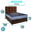 Ver imagem 3 de Cama Box Bau + Colchão Casal Molas Ensacadas Petrus Paropas + Cabeceira Estofada