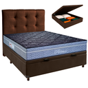 Ver imagem 1 de Cama Box Bau + Colchão Casal Molas Ensacadas Petrus Paropas + Cabeceira Estofada