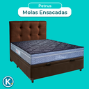 Ver imagem 4 de Cama Box Bau + Colchão Casal Molas Ensacadas Petrus Paropas + Cabeceira Estofada