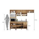 Ver imagem 4 de Armário de Cozinha Modulada Completo 253cm com Puxador Concha Mel Móvel Bento