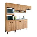 Ver imagem 2 de Armário de Cozinha Modulada Completo 253cm com Puxador Concha Mel Móvel Bento