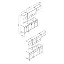 Ver imagem 5 de Armário de Cozinha Modulada Completo 253cm com Puxador Concha Mel Móvel Bento