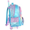 Ver imagem 3 de Mochila Escolar de Rodinhas Infantil Stitch Peluciada Disney Azul