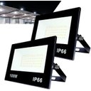 Ver imagem 1 de Kit 2 Refletor 100w Led Smd Holofote Bivolt Externo Luz Branca Refletor Led 100w