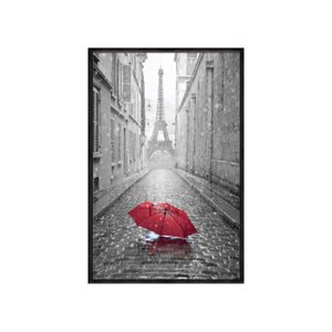 QUADRO DECORATIVO 60X80CM CANVAS GUARDA CHUVA TORRE EIFFEL PARIS  CT007