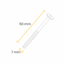 Ver imagem 4 de Parafuso Madeira Soft Allen 7x50 Ds Ps Zincado Branco