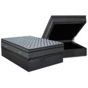 Ver imagem 1 de Cama Box Baú Casal Colchão Molas Bonnel Ortobom Hotelaria Nanolastic Orthotel Luxo + Base Crc