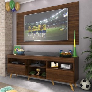 Rack c/ Painel TV 65" Retrô Holanda Multimóveis BR3133 Duna/Natural