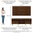 Ver imagem 3 de Rack c/ Painel TV 65" Retrô Holanda Multimóveis BR3133 Duna/Natural