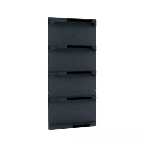 Kit 5 Bandejas para Gondola Canto 170 Fit 40/60 Preto Pe Preto