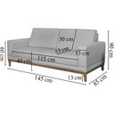 Ver imagem 4 de Sofa 2 Lugares 145 cm Crons Linho Cinza Vazzano