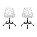 Ver imagem 2 de Kit 2 Cadeiras Escritório Base Aço Cromado Kayla Office