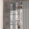 Cristaleira de Vidro 2 Portas Led Ripado Off White Naturalle Elba Bechara - 7