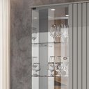 Ver imagem 7 de Cristaleira de Vidro 2 Portas Led Ripado Off White Naturalle Elba Bechara